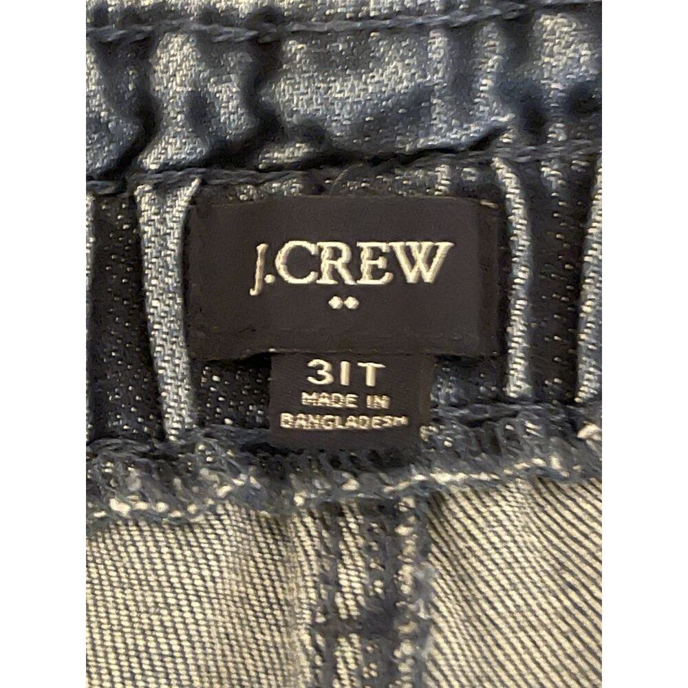 J. Crew Ankle Jeans Size 31T Strech Denim Hi-Rise Wide Leg Elastic Waist 32X27.5 - Picture 8 of 13